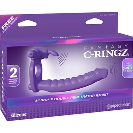 Silicone Double Penetrator Rabbit Purple