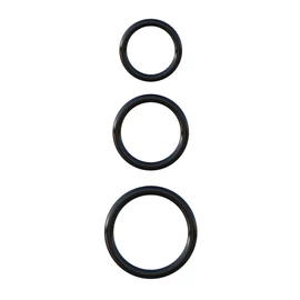 Silicone 3-Ring Stamina Set Black