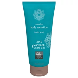 Shiatsu 2in1 Amber Scent - masszázs síkosító - amber (200ml)