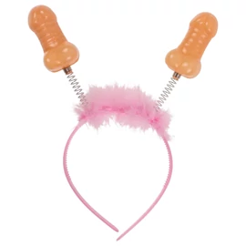 Péniszes fejpánt (pink-natúr)