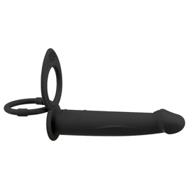 Black Velvet Double F - felcsatolható anál vibrátor (fekete)