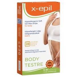 X-Epil - hipoallergén gélgyantacsíkok testre (12db)