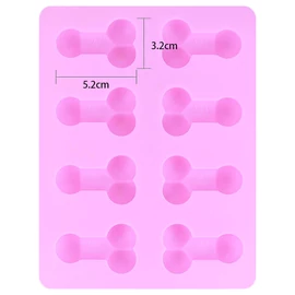 Pénisz formájú jégkocka készítő forma (pink)