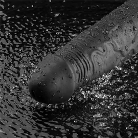 9.5&quot; REAL SOFTEE Rechargeable Vibrating Dildo(Black)