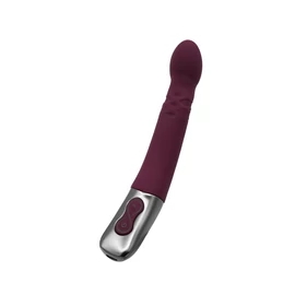 TITANZ 8&quot; SILICONE RECHARGEABLE VIBRATOR IN RUBINE RED