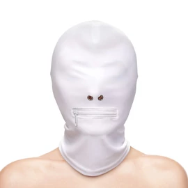 Fetish &amp; Fashion - Zippered Mouth Hood - White - Alternate Package