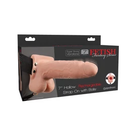 7&quot; Hollow Strap-On  Light/Black