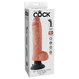 10&quot; Vibrating Cock with Balls  Light