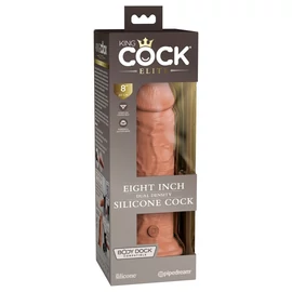 8" Dual Density Silicone Cock  Tan
