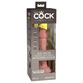 6&quot; Dual Density Vibrating Silicone Cock  Light