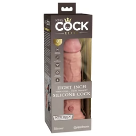 8&quot; Dual Density Vibrating Silicone Cock  Light