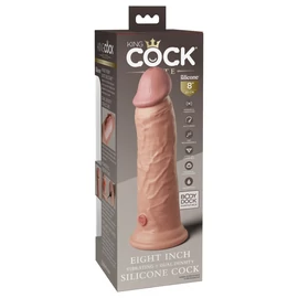 8&quot; Dual Density Vibrating Silicone Cock  Light