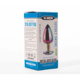X-MEN Secret Shine Metal Butt Plug Rainbow M