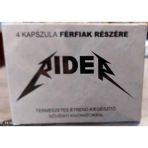 RIDER potencianövelő - 4 db kapszula