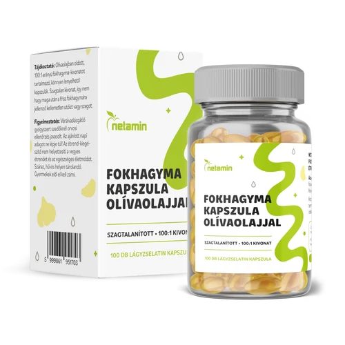 Netamin Fokhagyma kapszula olívaolajjal - 100 db  kapszula