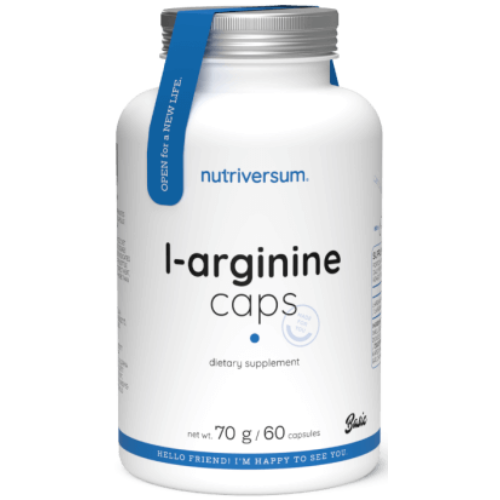 L-arginine - 60 kapszula - BASIC - Nutriversum - ízesítetlen