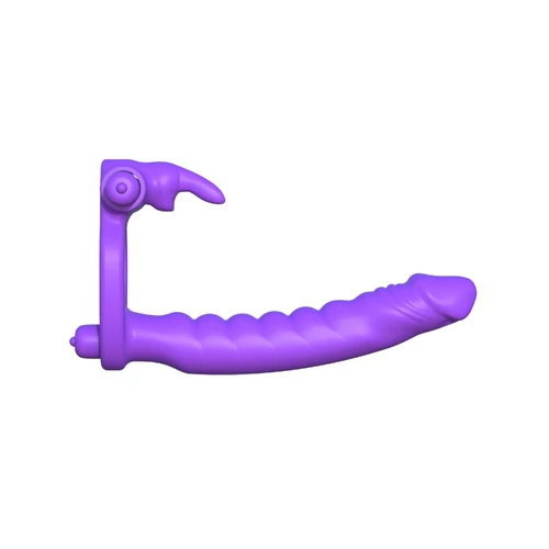 Silicone Double Penetrator Rabbit Purple
