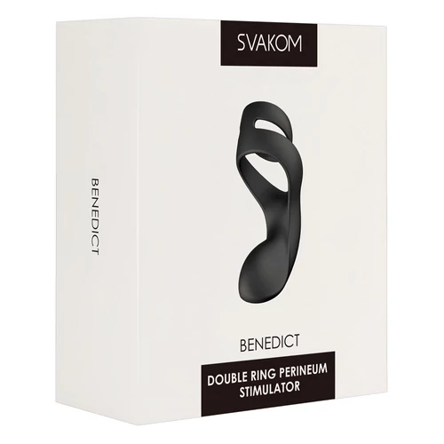 Svakom Benedict - gát stimuláló, vibrációs péniszgyűrű (fekete)