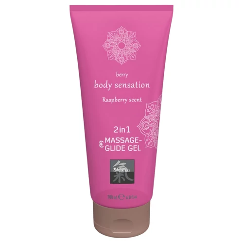 Shiatsu 2in1 Rashberry scent - masszázs síkosító - málna (200ml)