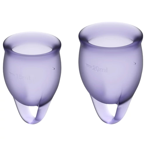 Satisfyer Feel Confident - menstruációs kehely szett (lila)