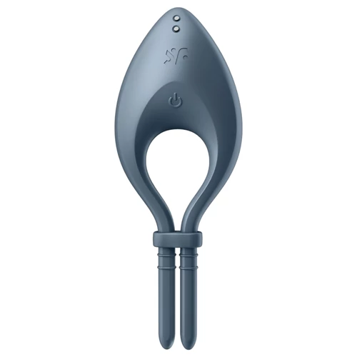 Satisfyer Bullseye - okos vibrációs péniszgyűrű (szürke)