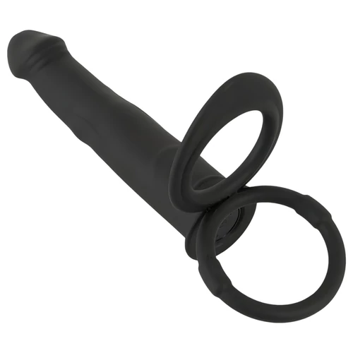 Black Velvet Double F - felcsatolható anál vibrátor (fekete)