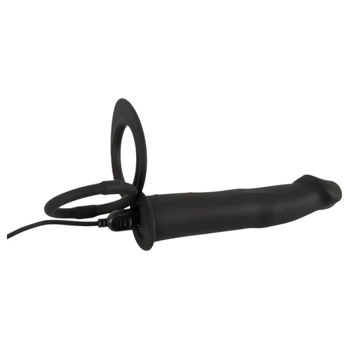 Black Velvet Double F - felcsatolható anál vibrátor (fekete)