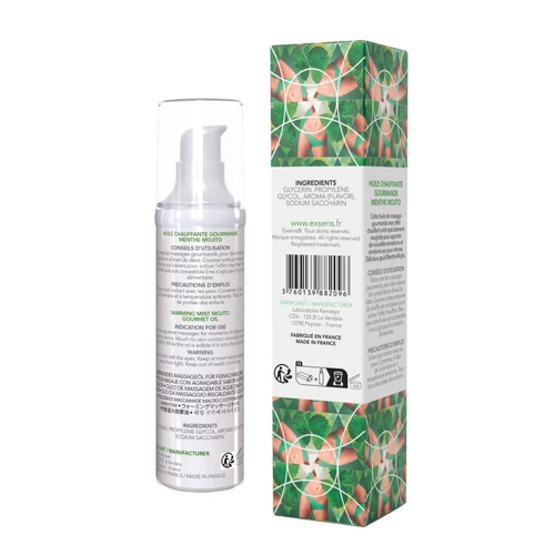 Warming gourmet massage  oil MINT MOJITO 50ml
