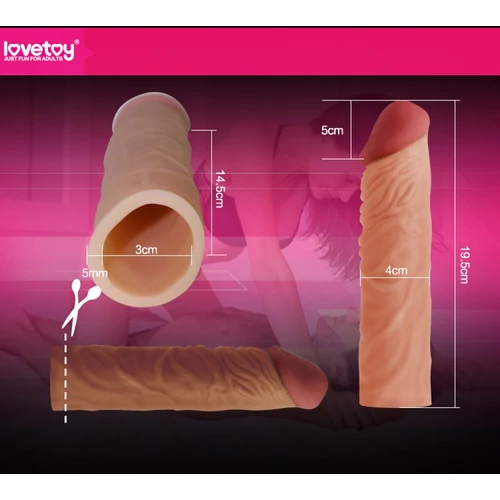 Pleasure X-Tender Penis Sleeve Brown 3