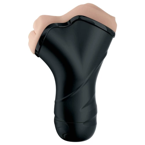 Double Penetration Vibrating Stroker  Light/Black