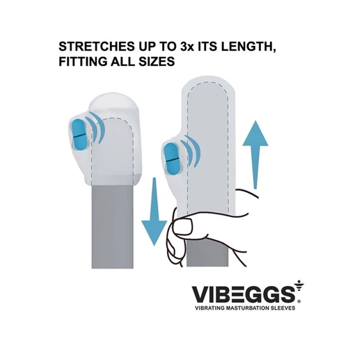 VIBEGGS - Naughty Nubs - Vibrating Masturbation Sleeve - White