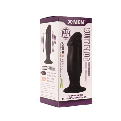 X-MEN 10 inch Butt Plug Black