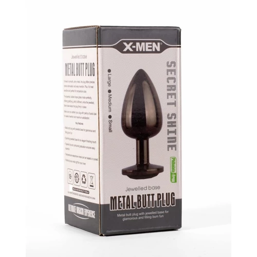 X-MEN Secret Shine Metal Butt Plug Gun Colour S