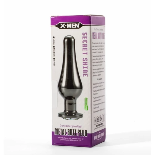 X-Men Secret Shine Gun Colour Jewelled Metal Butt Plug L