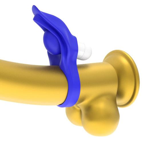 Power Clit Silicone Cockring Blue