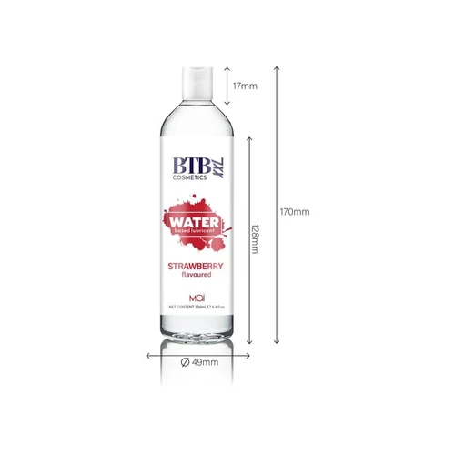 BTB WATER BASED FLAVORED STRAWBERRY LUBRICANT 250ML