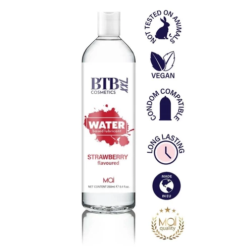 BTB WATER BASED FLAVORED STRAWBERRY LUBRICANT 250ML