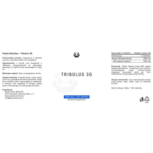 Panda Nutrition Tribulus Terrestris 3G - 120 db