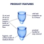 Feel confident Menstrual Cup (dark blue)