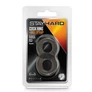STAY HARD COCK RING AND BALL STRAP BLACK