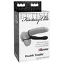 Fetish Double Trouble – here- és péniszgyűrű dildóval (fekete)