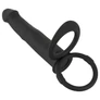 Black Velvet Double F - felcsatolható anál vibrátor (fekete)
