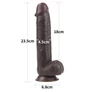 9,0'' Sliding Skin Dual Layer Dong Brown