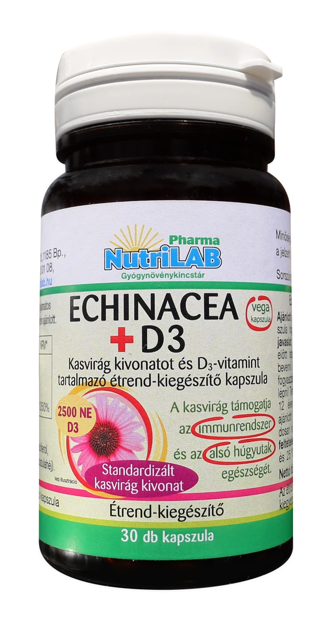 NutriLAB Echinacea + D3 vitamin vega 30X