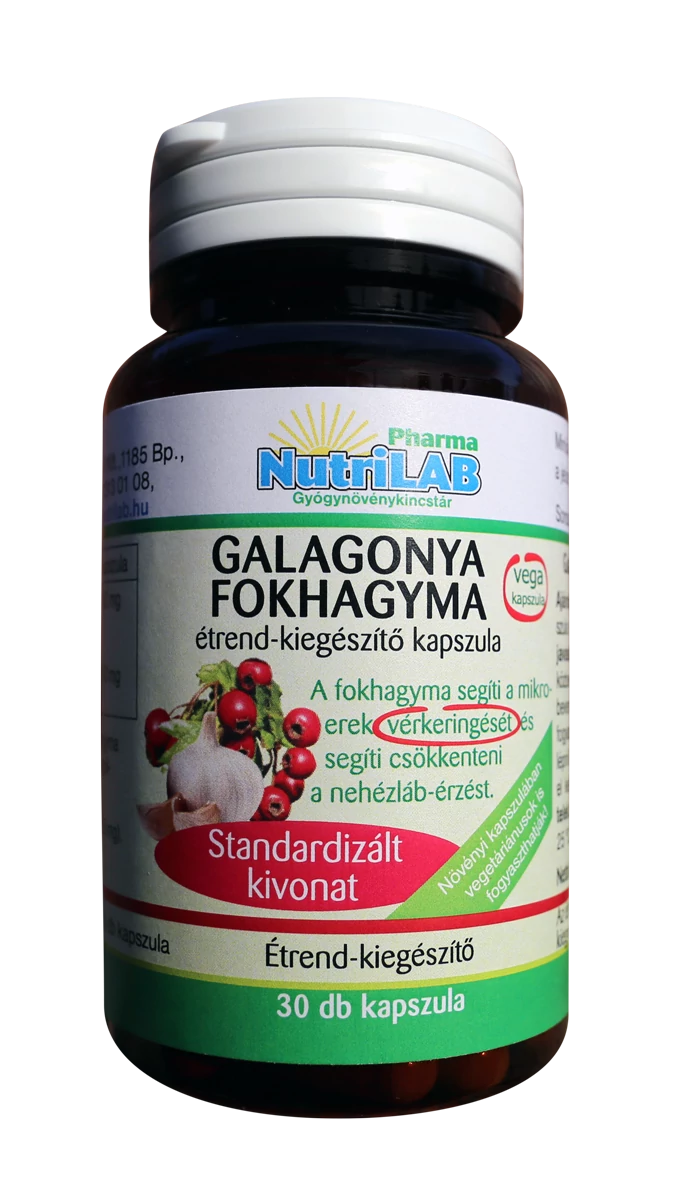 NutriLAB Galagonya fokhagyma vega 30x