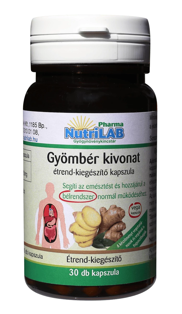 NutriLAB Gyömbér kivonat vega kapszula 30x