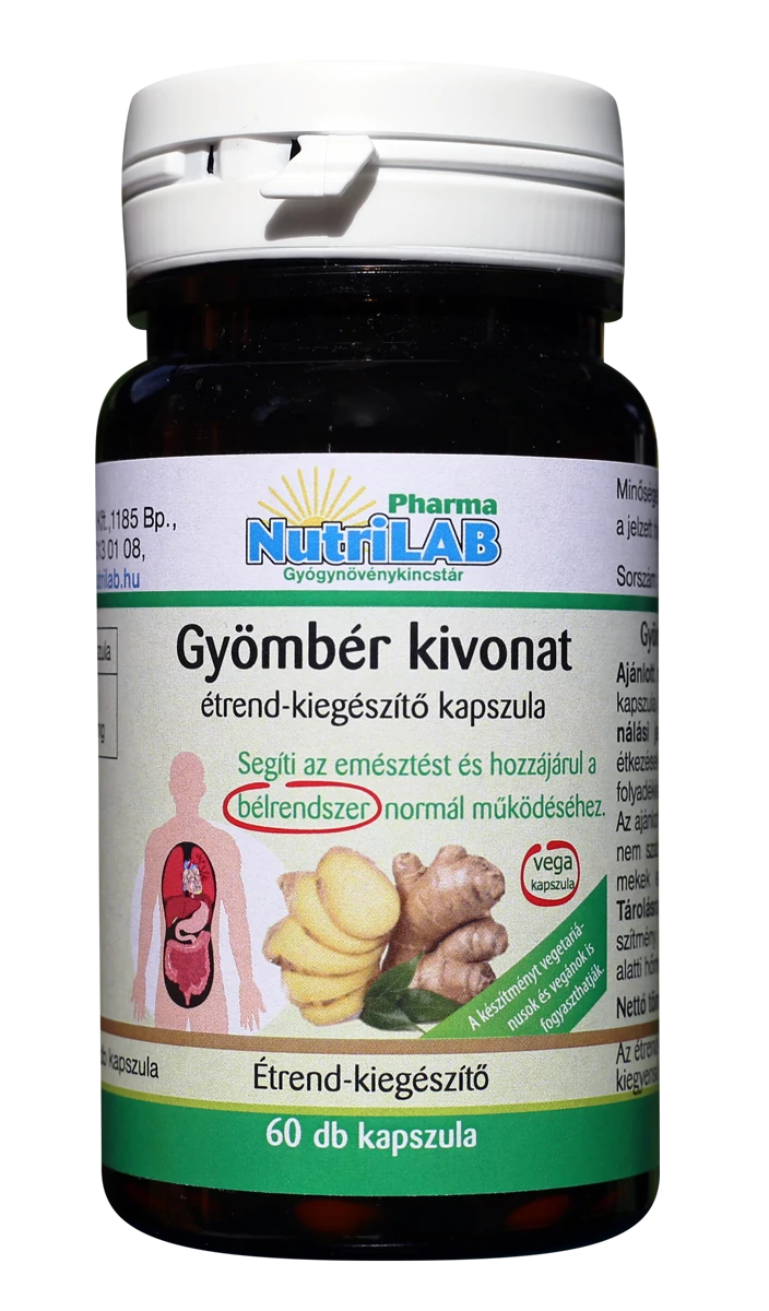 NutriLAB Gyömbér kivonat vega kapszula 60x