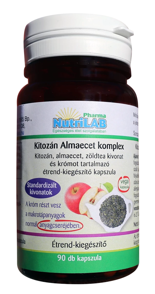 NutriLAB Kitozán Almaecet komplex vega 90x