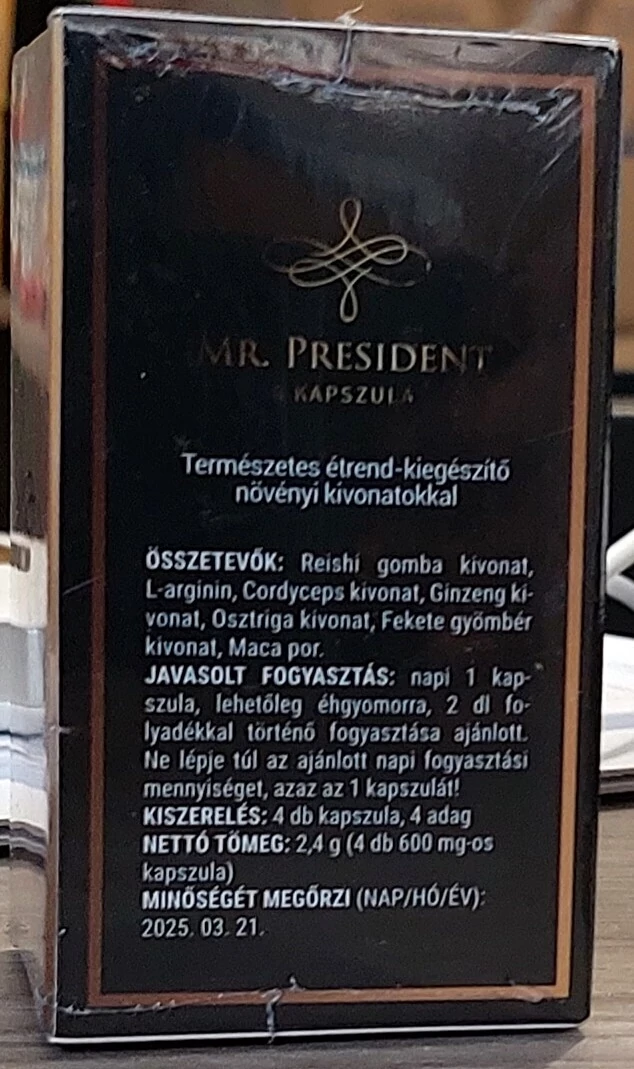 MR. PRESIDENT - 8 db potencianövelő