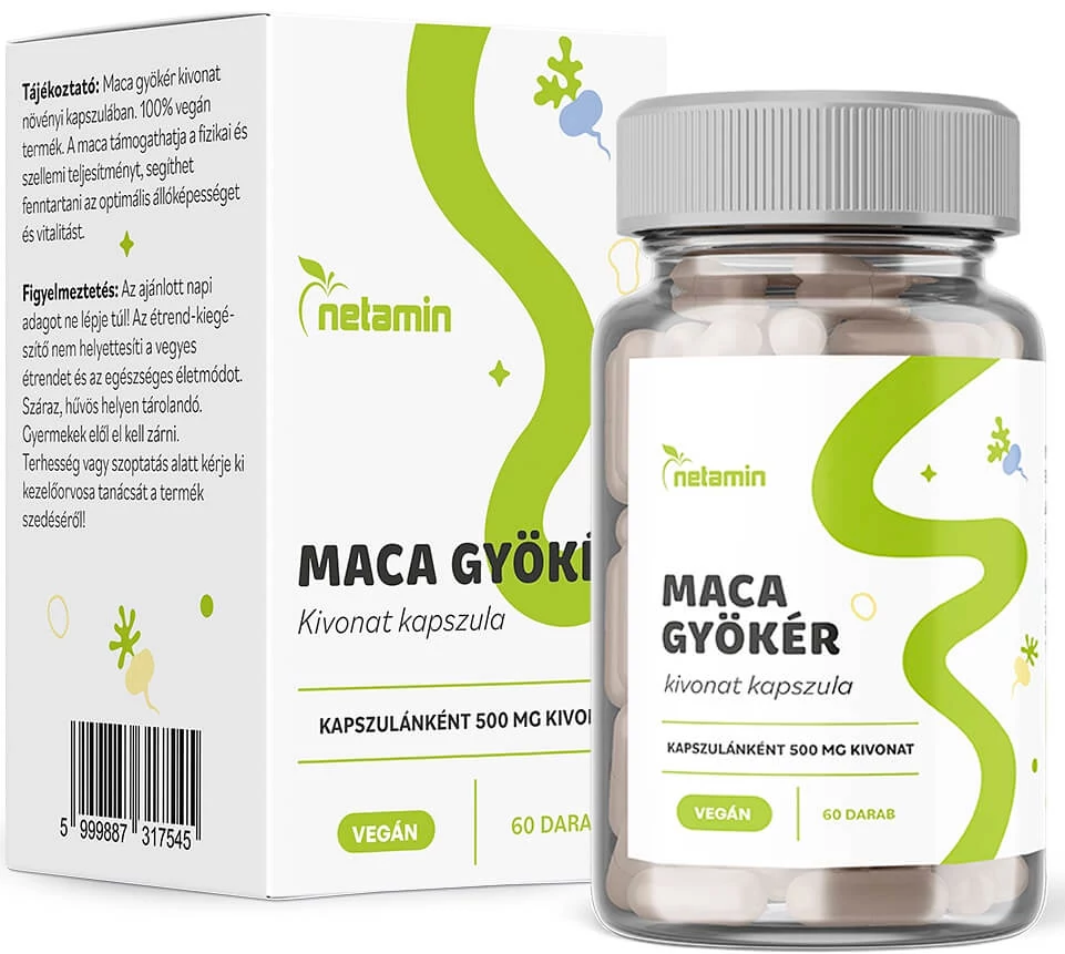 Netamin Maca Gyökér 500 mg kivonat - 60 db